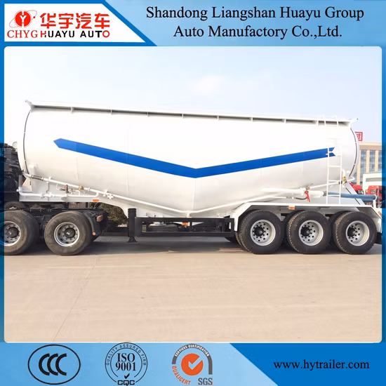 3 Axle 30/35/40/45cbm Bulk Cement/Fly Ash/Flour/Powder Material Transport Tank/Tanker Heavy Duty Truck Semi Trailer