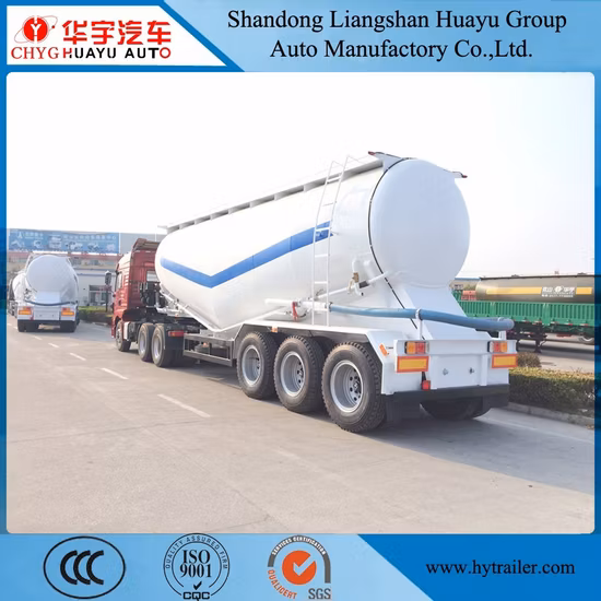 3 Axle 30/35/40/45cbm Bulk Cement/Fly Ash/Flour/Powder Material Transport Tank/Tanker Heavy Duty Truck Semi Trailer
