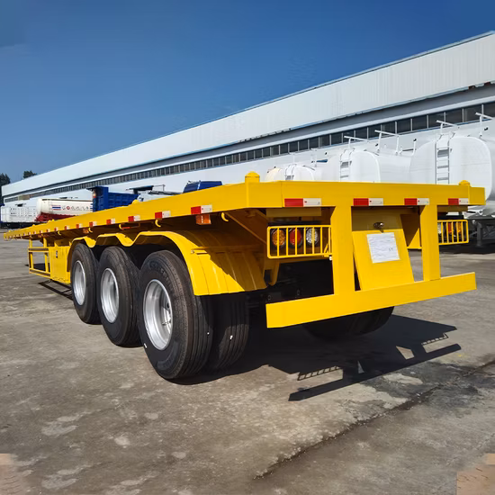 3軸13メートルコンテナトレーラー使用フラットベッドセミトレーラートラックトレーラー