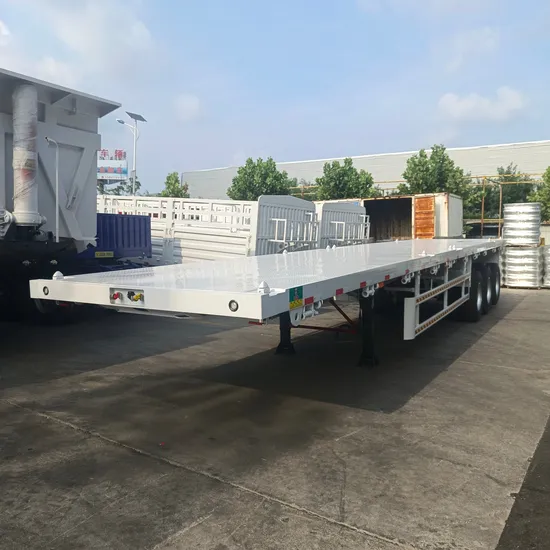 ブランド 4 アクスル 45FT フラットベッドセミトレーラーコンテナトレーラー